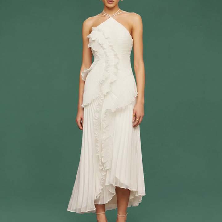 Avery - Asymmetric Pleated Dress