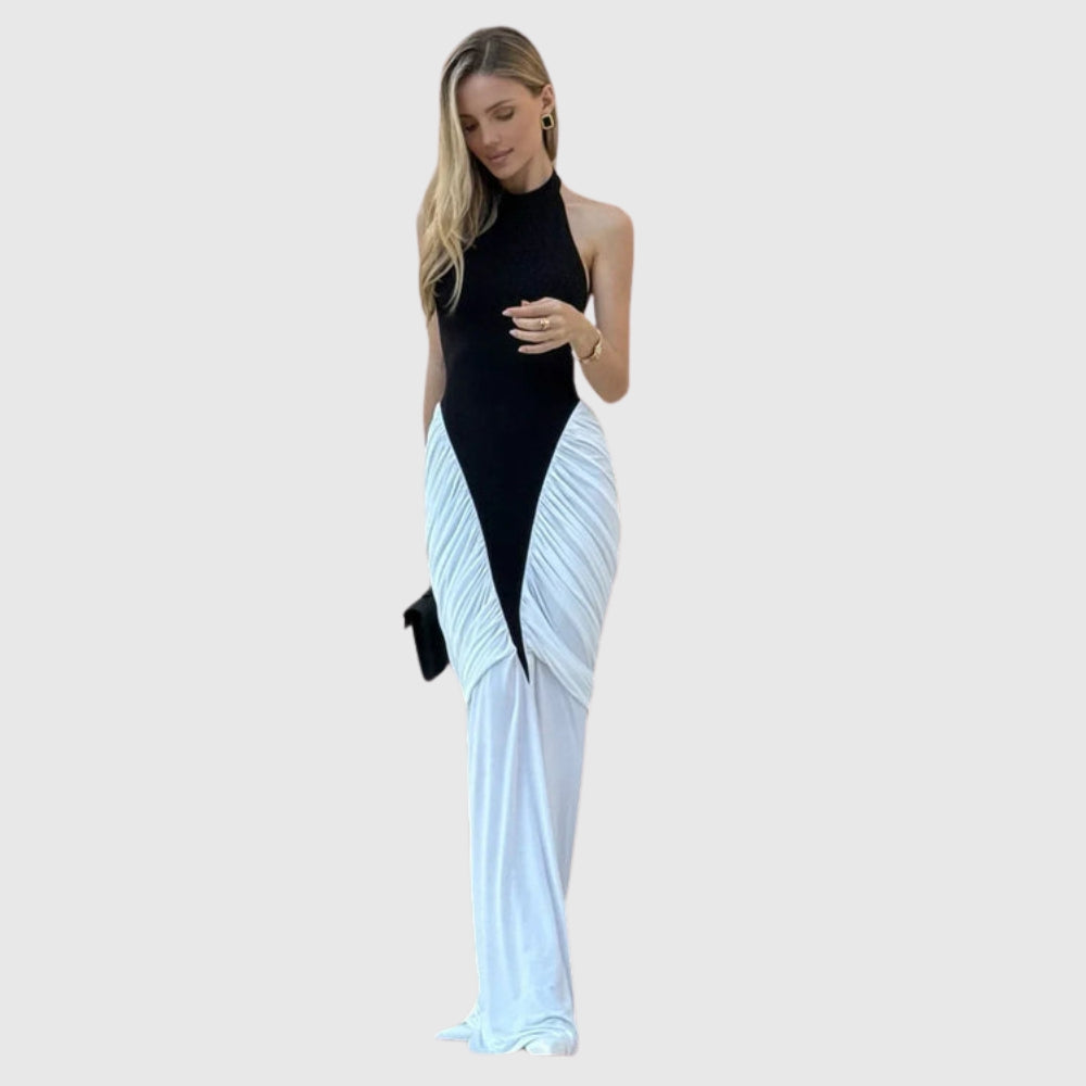 Sloane | Women's Sleeveless Backless Ruched Bodycon Maxi Dress