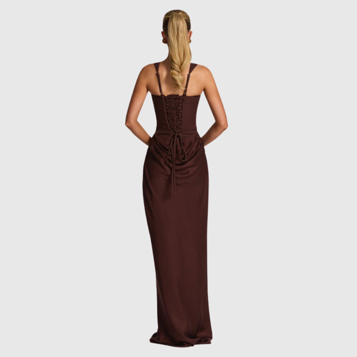 Alina | Women's Sleeveless Bodycon Corset Maxi Wedding Guest Dress