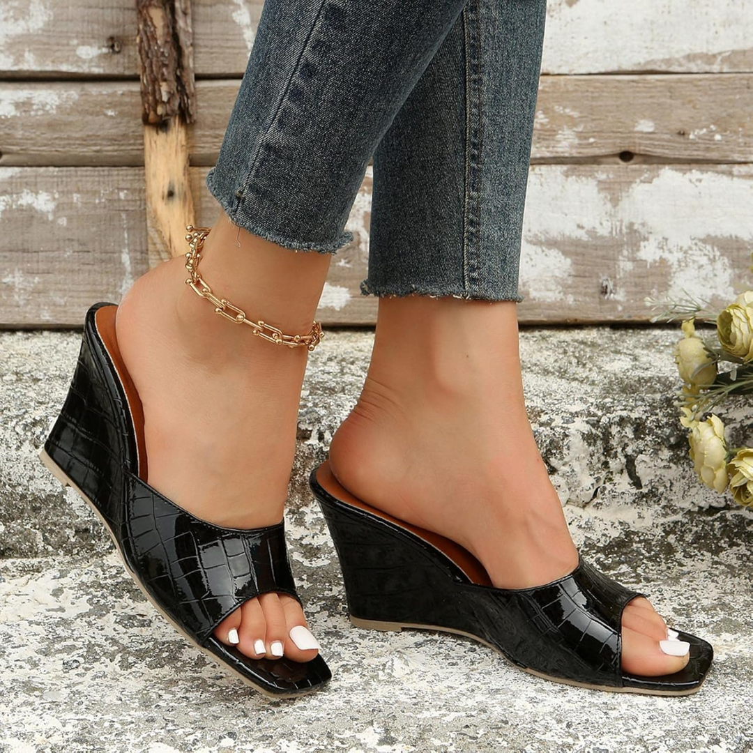 Eden | Women's Leather Wedge Cushioned Shoes