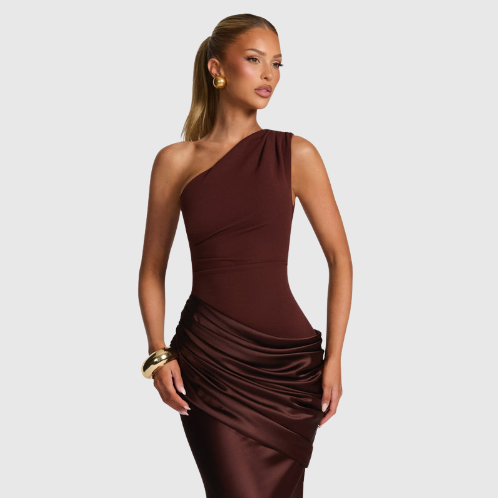 Ophelia | Women's One-Shoulder Maxi Wedding Guest Dress