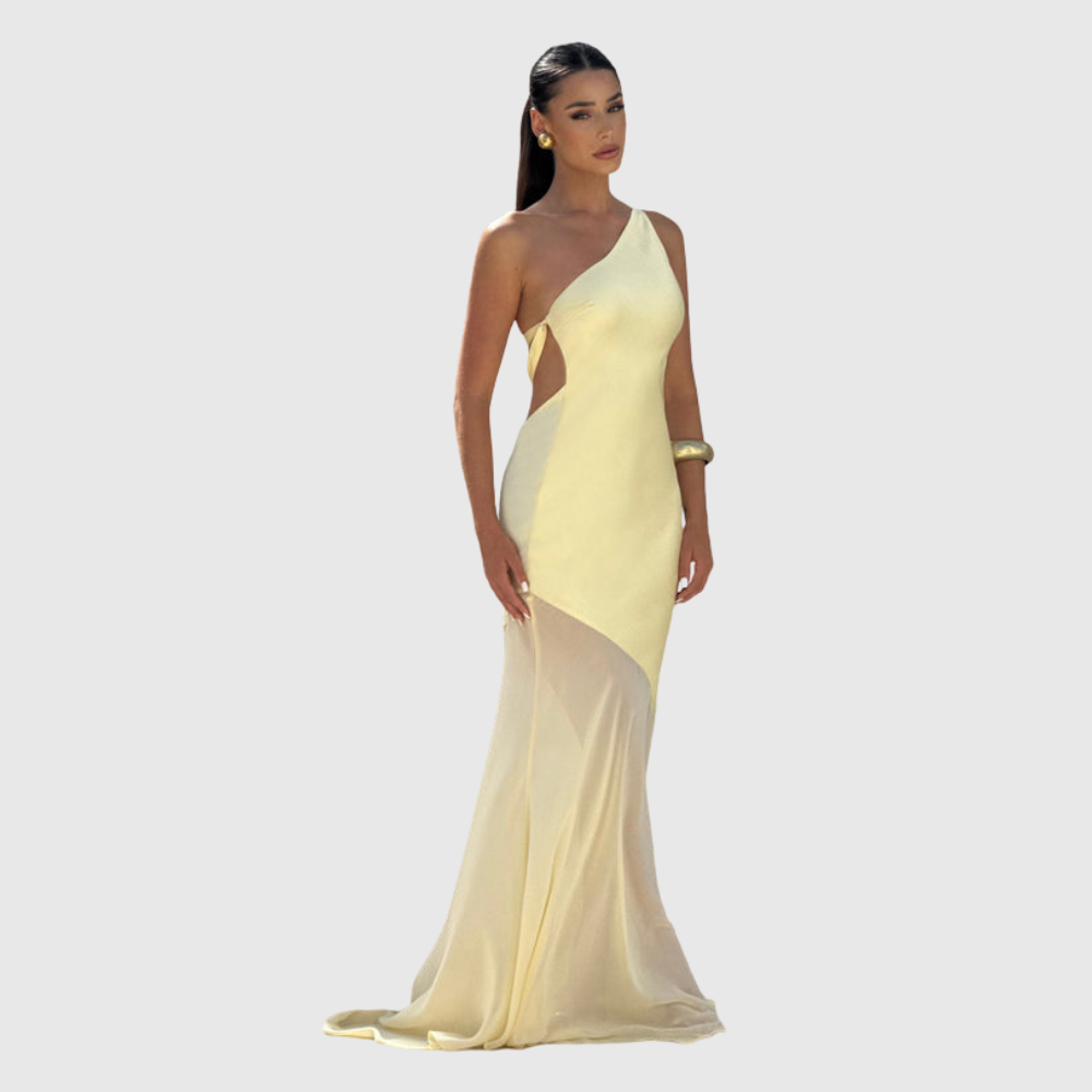 Caprice | Women's One-Shoulder Maxi Wedding Guest Dress