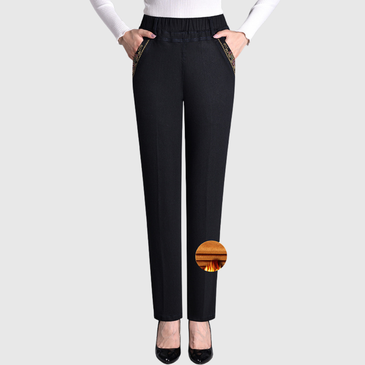 Laluna® | Women's jeans with side pockets and elastic waist