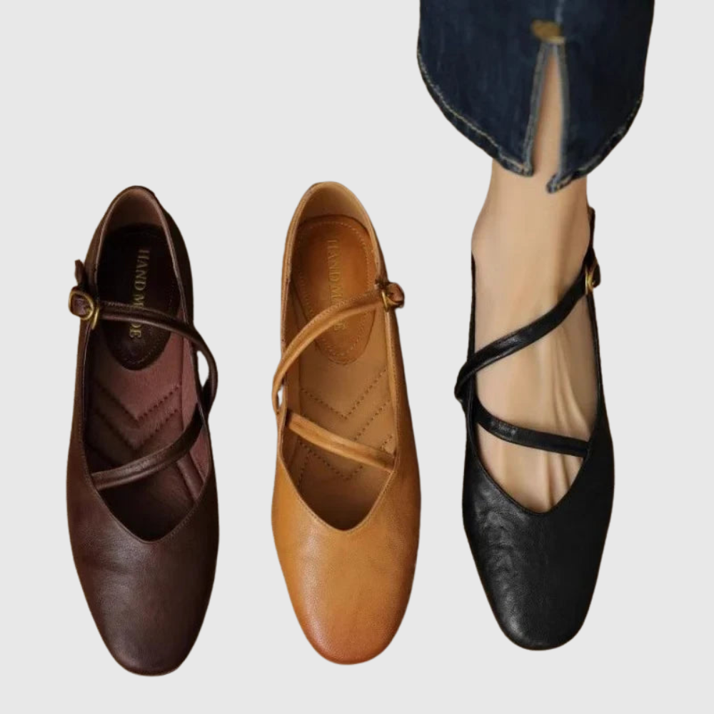 Elora Leather Flats