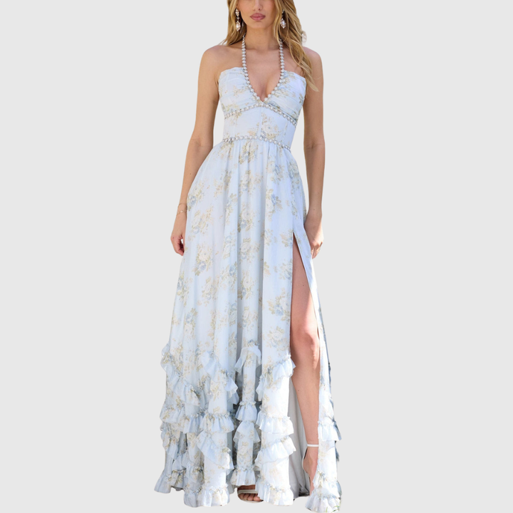 Paulena | Women's Floral Split Maxi Wedding Guest Dress