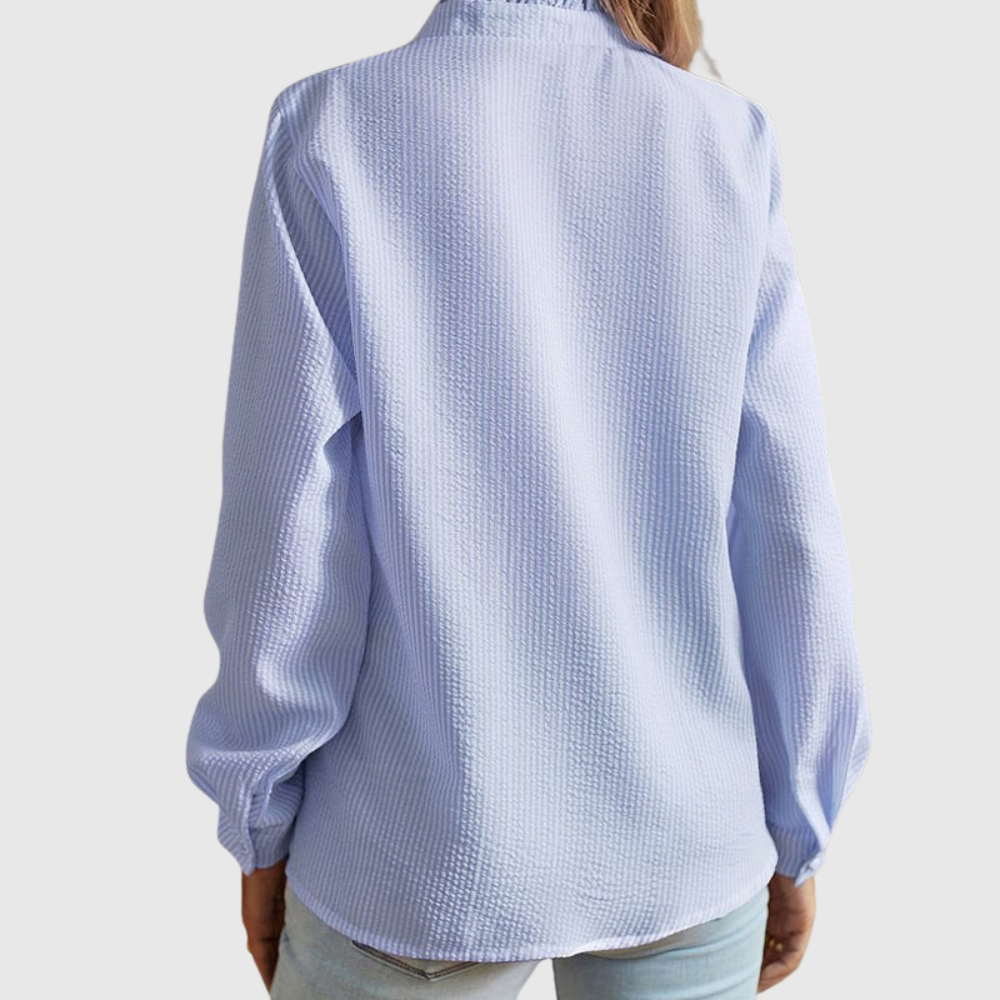 Valentina Rossi Ruffle Trim Shirt