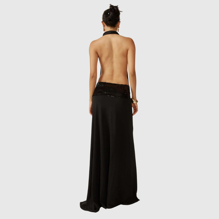 Senna | Women's Maxi Dress with Open Back and Sequin Details