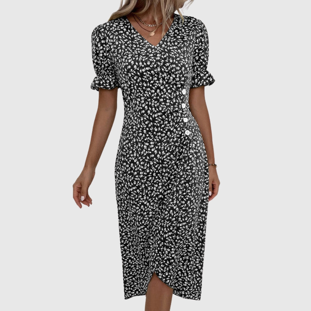 Charlene™ | Fresh Bloom V-Neck Dress