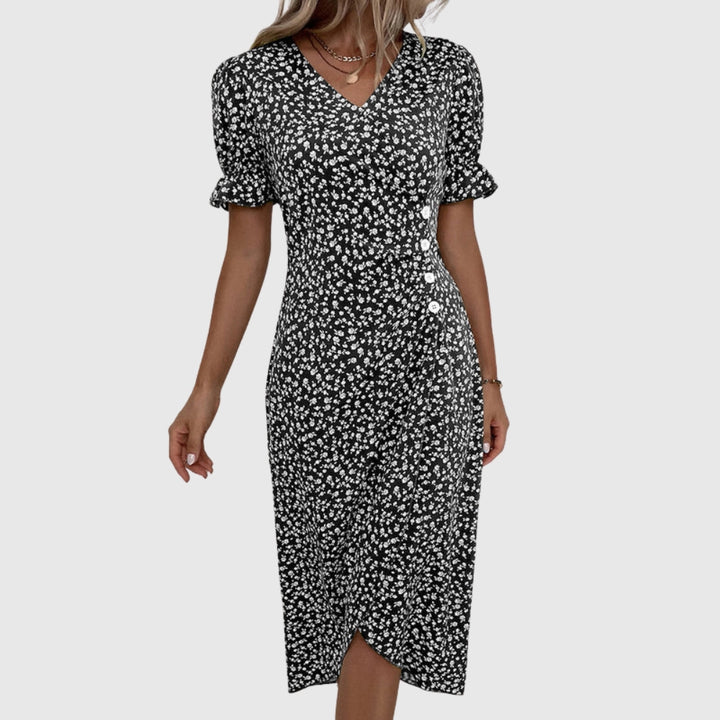 Charlene™ | Fresh Bloom V-Neck Dress