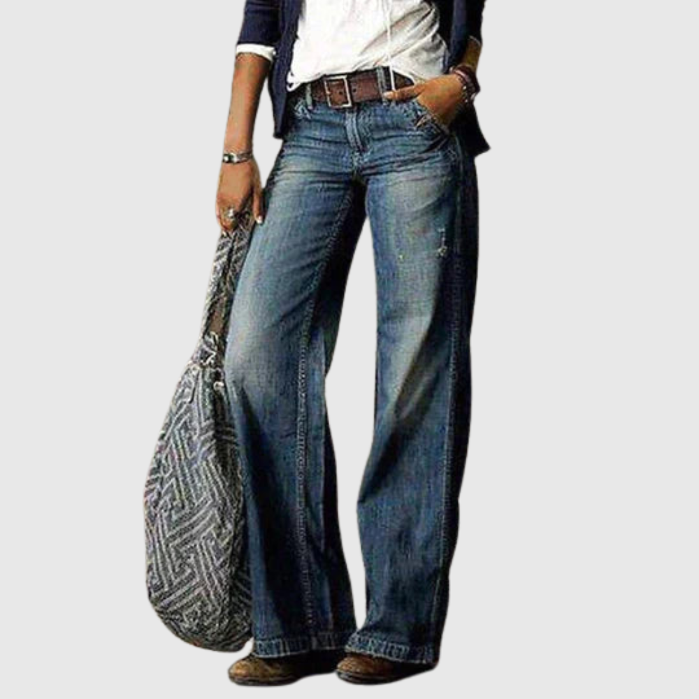 Lina - Retro Wide Leg Jeans