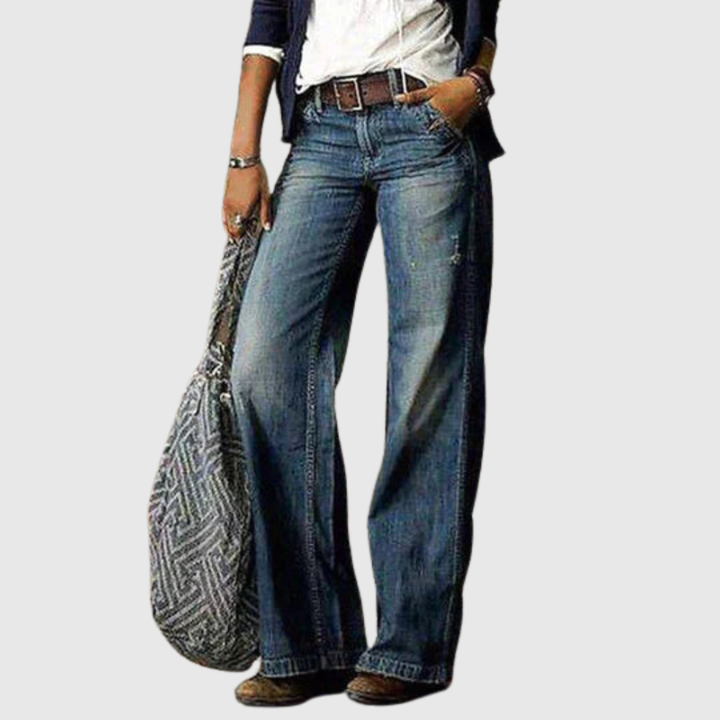 Lina - Retro Wide Leg Jeans