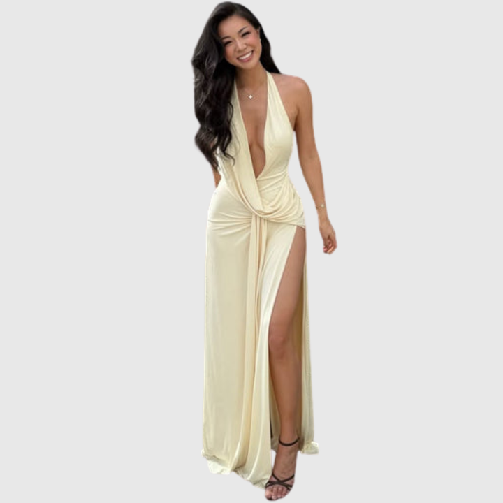 Lilith | Women's Halter Backless Maxi Summer Dress