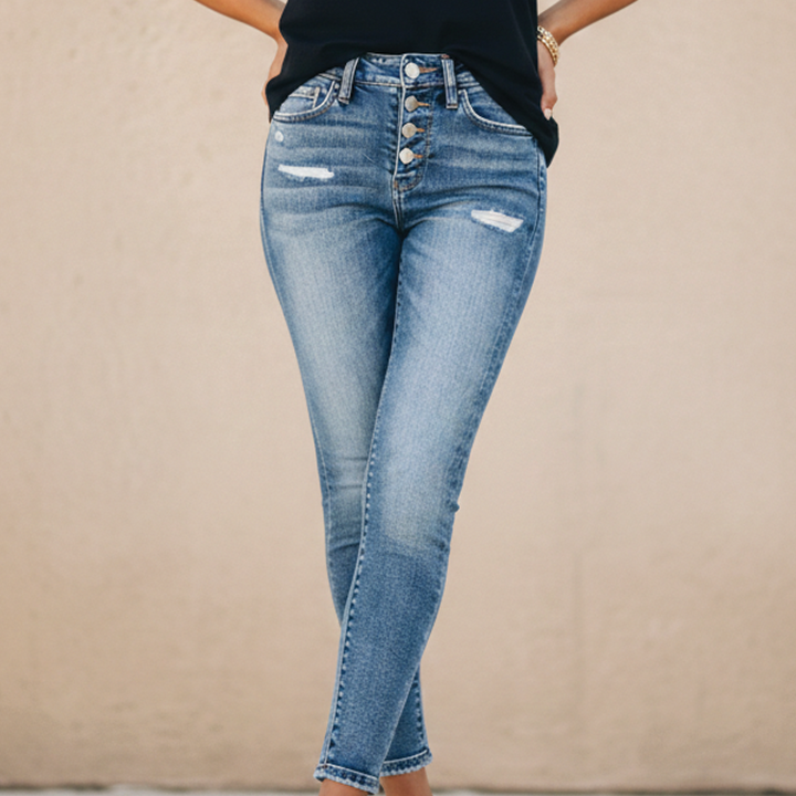 Autumn - Slim Fit Button Jeans