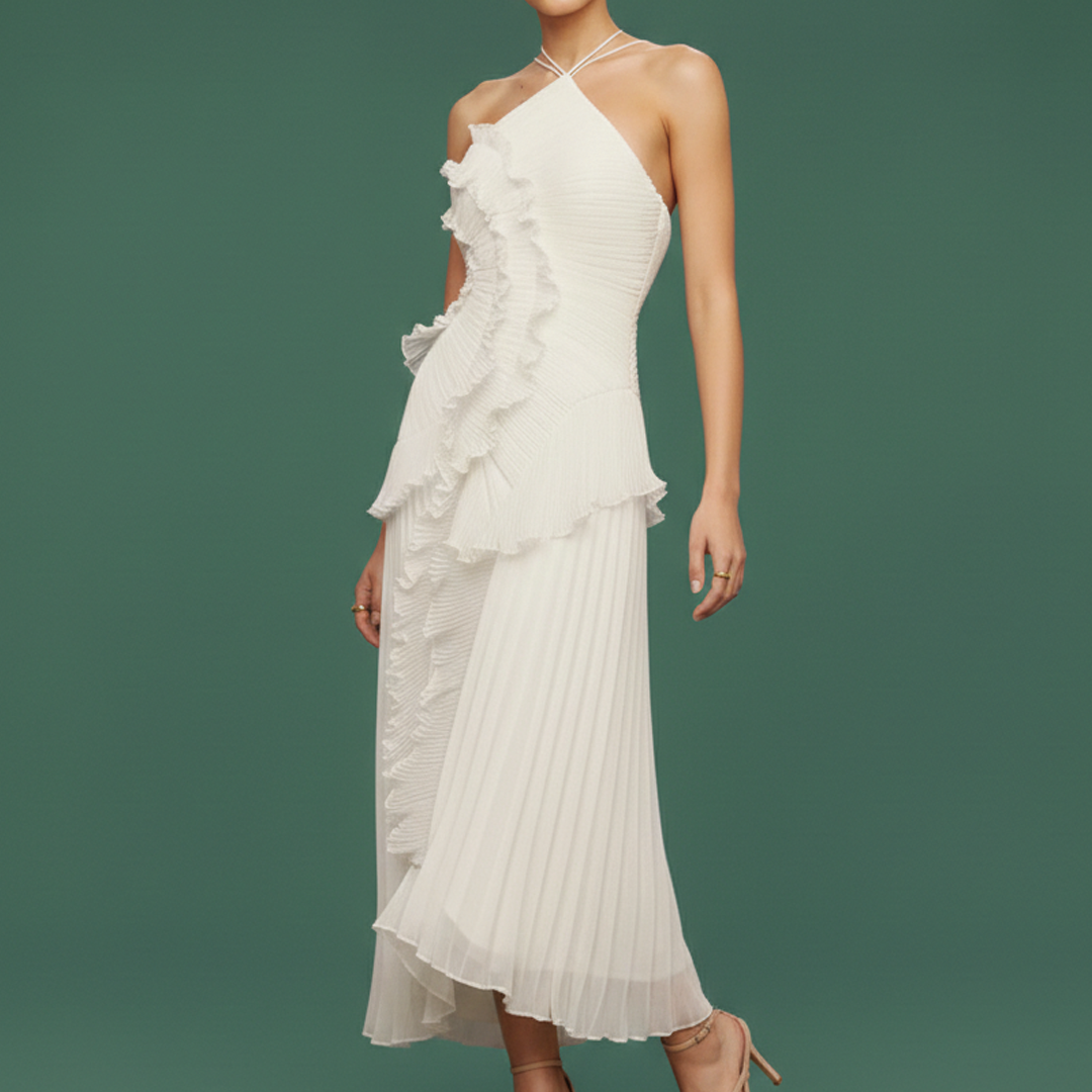 Avery - Asymmetric Pleated Dress