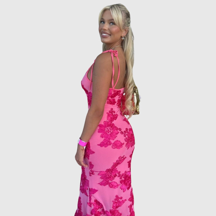 Fiona | Women's Sleeveless Floral BodyCon Maxi Summer Dress