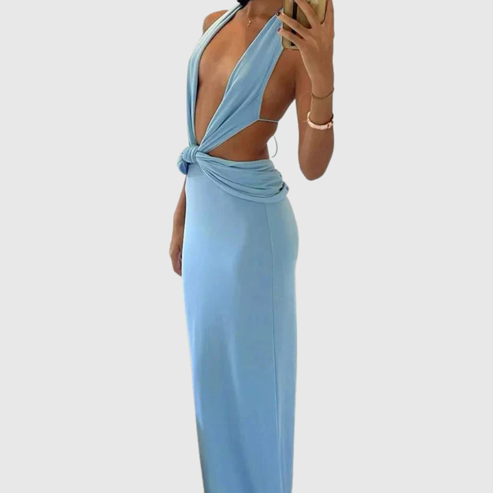 Bryony | Women's Tie Back Maxi Summer Vacation Dress
