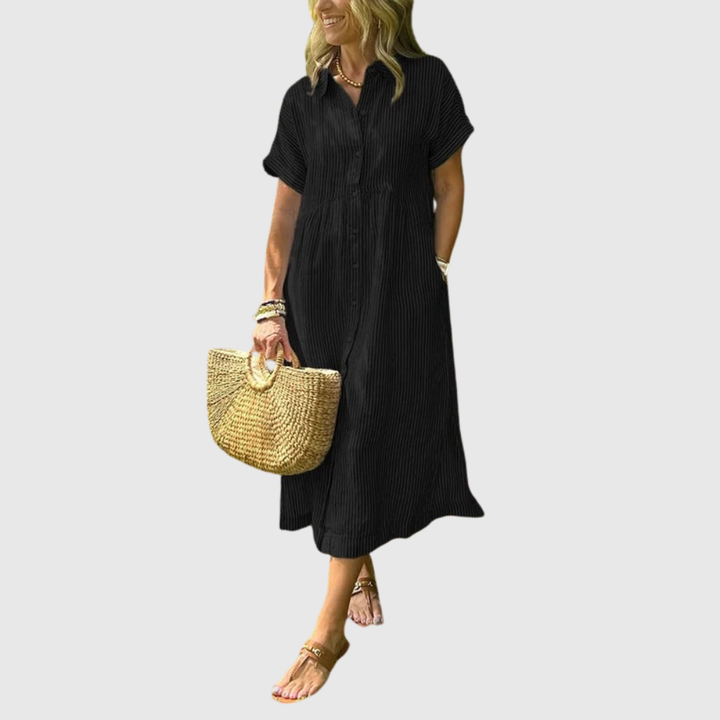 Corinne™ | Striped Button-Up Shirt