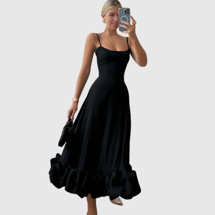 Heather | Women's Sleeveless Twirl Midi Prom Dress