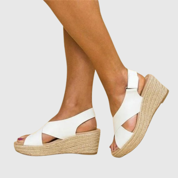 Women's Orthopedic Espadrilles Wedge Sandals With Cross Straps
