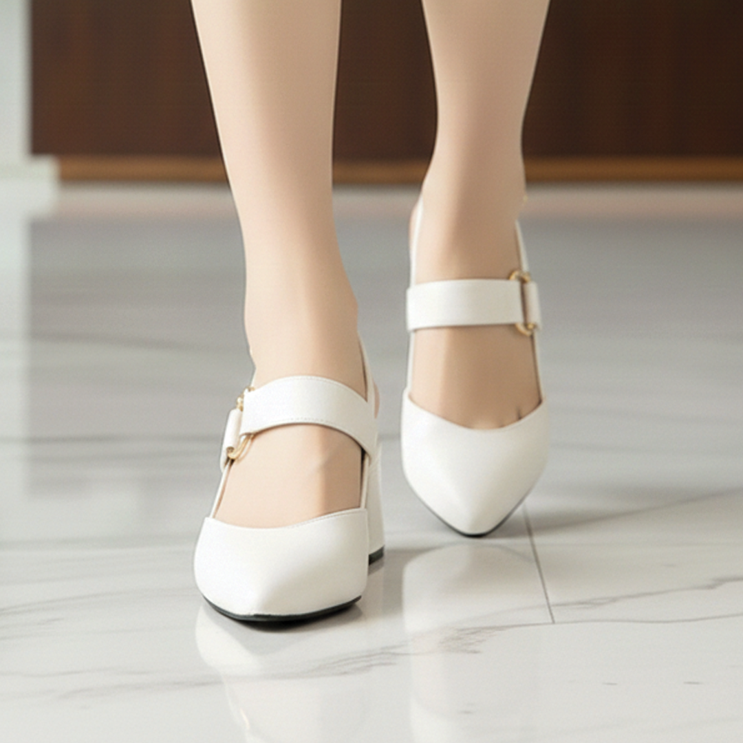 Camila - Slingback Block Pumps