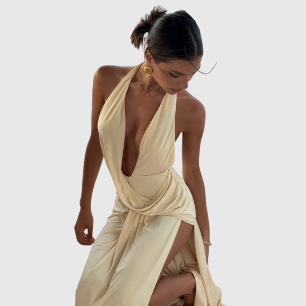 Lilith | Women's Halter Backless Maxi Summer Dress