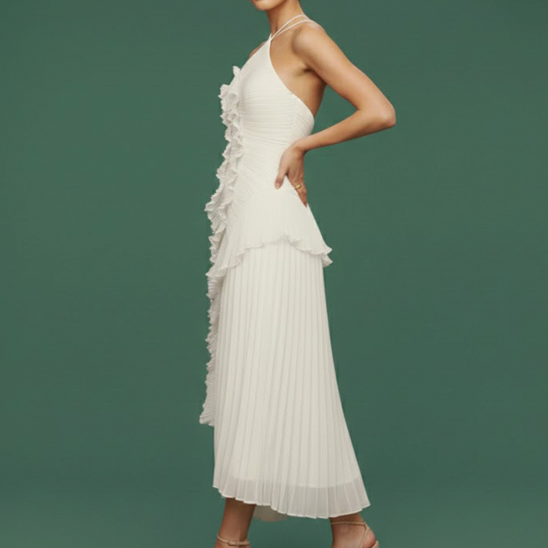 Avery - Asymmetric Pleated Dress