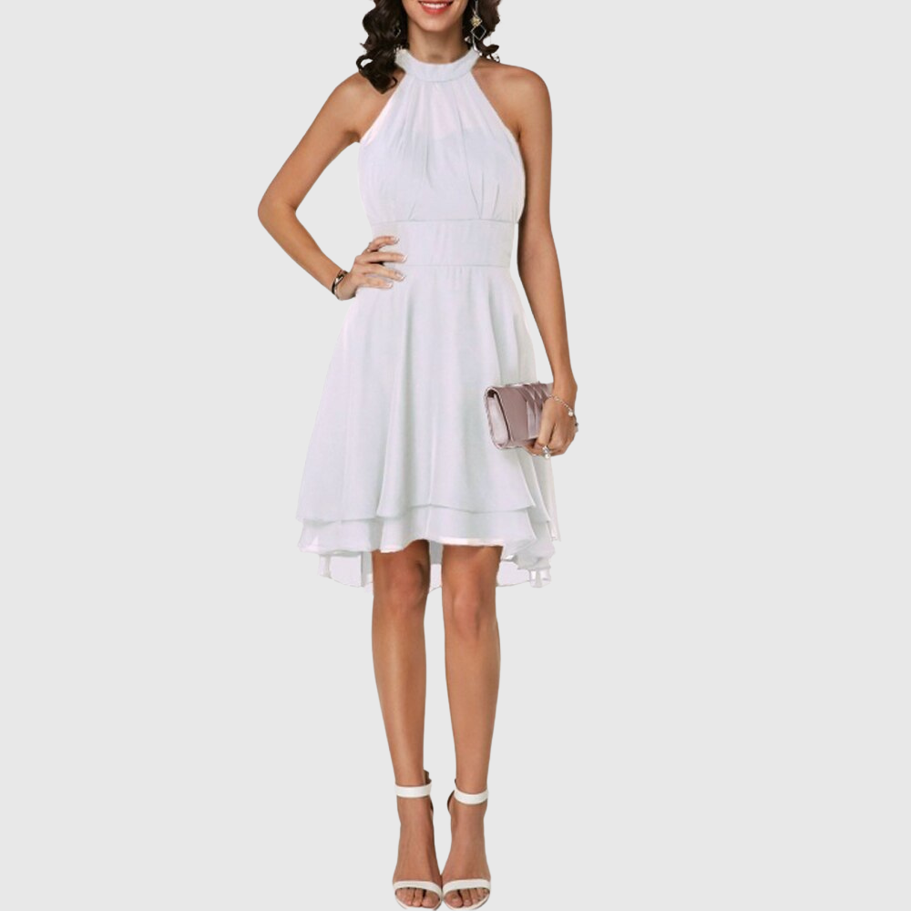 Women’s Halter Cocktail Party Midi Dress