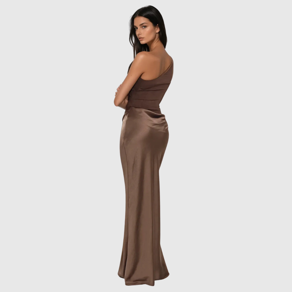 Kaelyn | Women's Elegant One Shoulder Maxi Wedding Guest Dress