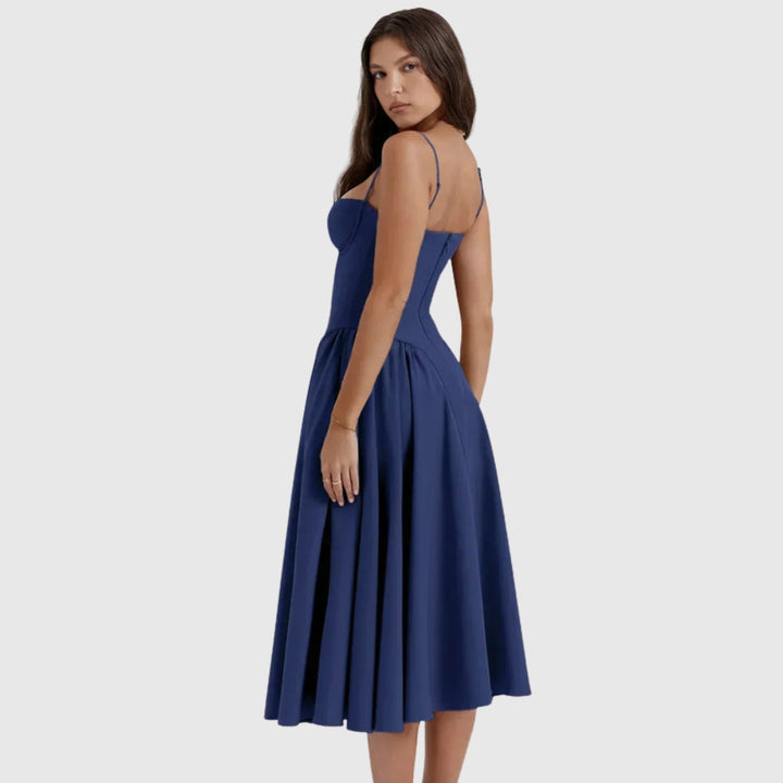 Calliope | Women's Sleeveless Structured Midi Summer Dress