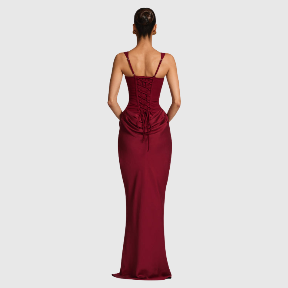 Alina | Women's Sleeveless Bodycon Corset Maxi Wedding Guest Dress
