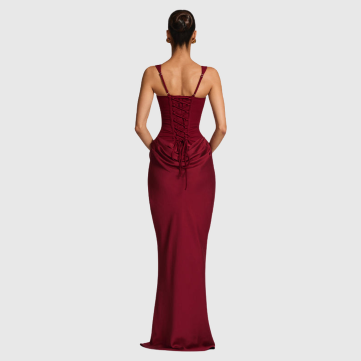 Alina | Women's Sleeveless Bodycon Corset Maxi Wedding Guest Dress