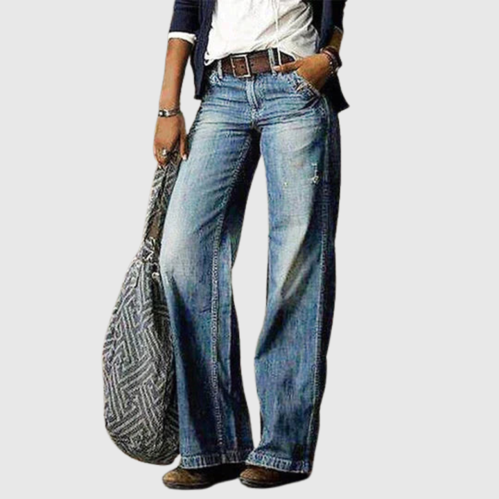 Lina - Retro Wide Leg Jeans
