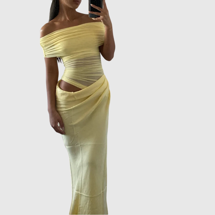 Jazelle | Women's Elegant Strapless Maxi Summer Prom Dress