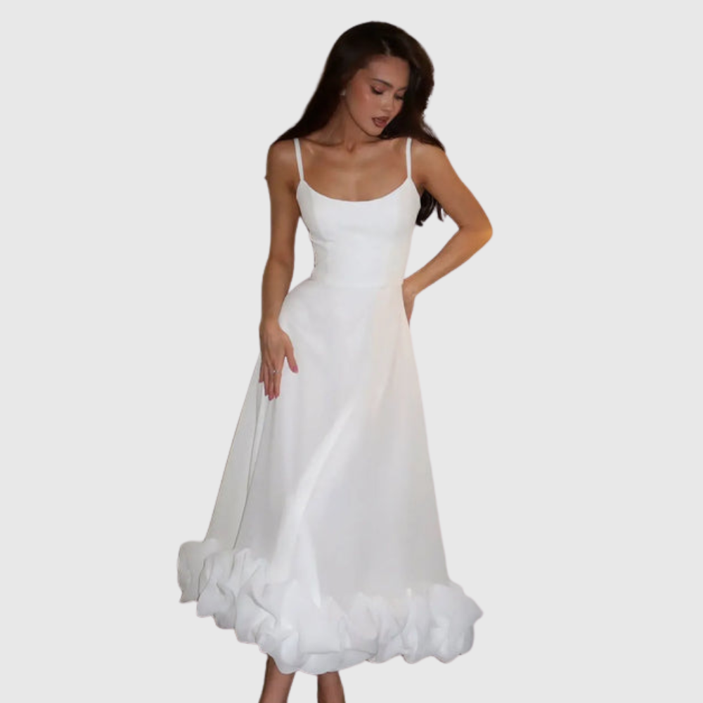 Heather | Women's Sleeveless Twirl Midi Prom Dress