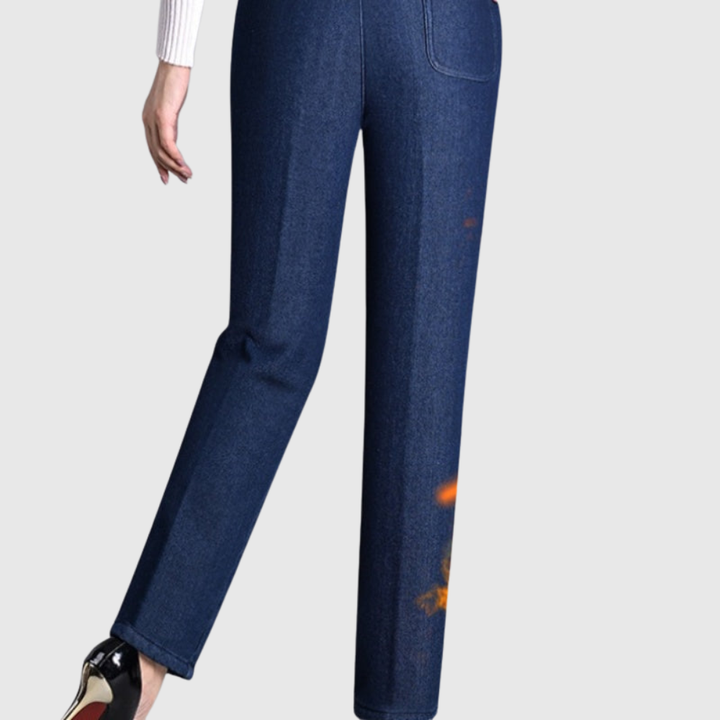 Laluna® | Women's jeans with side pockets and elastic waist