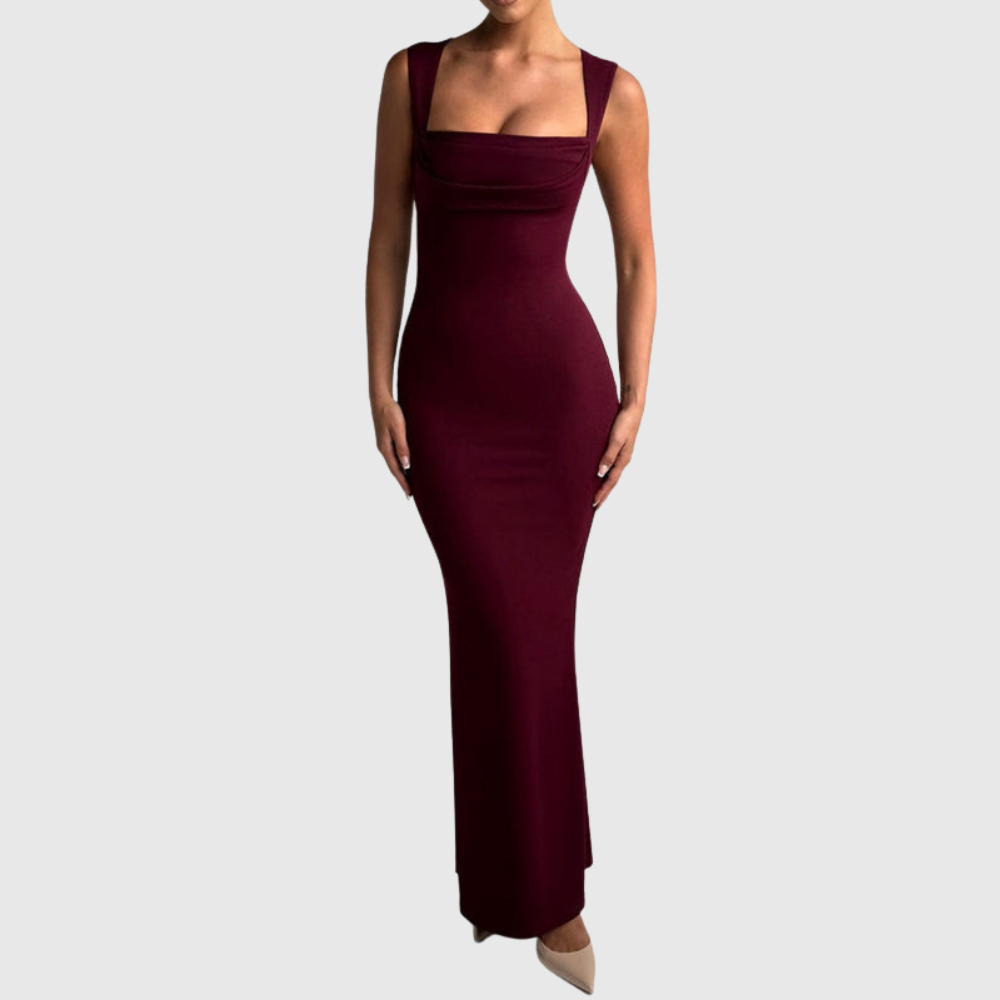 Maia Maxi Dress - Cherry Lacquer