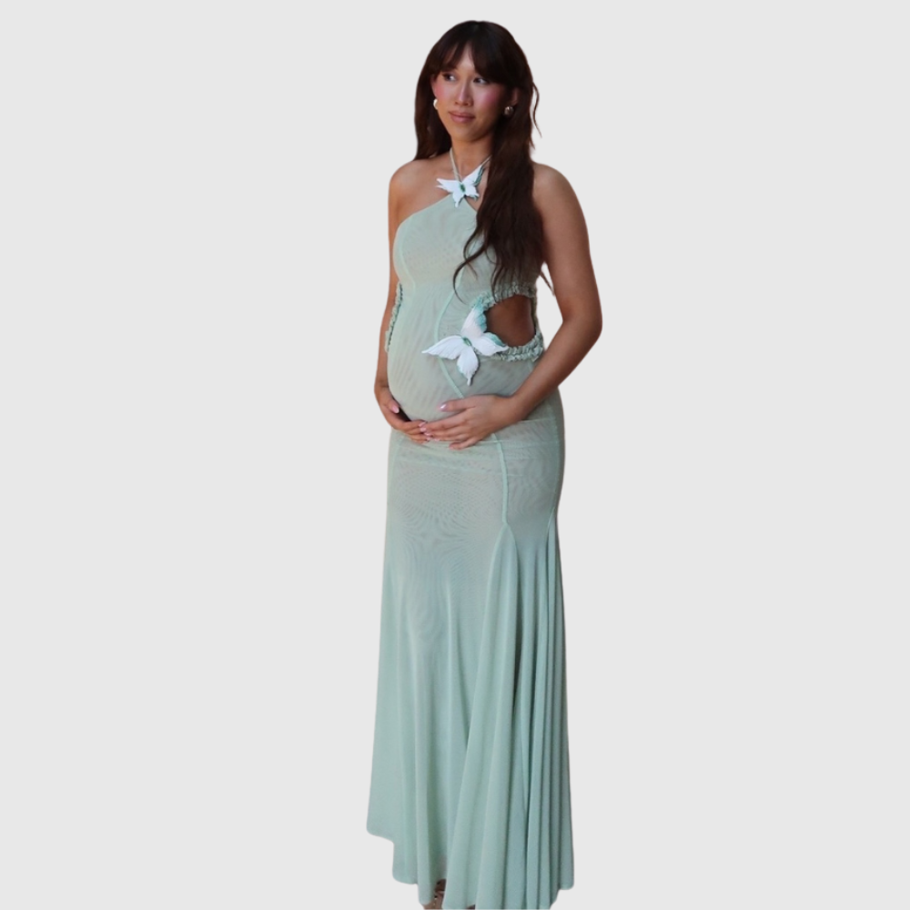 Kaylani | Women's Butterfly Cut-Out Maxi Wedding Guest Dress