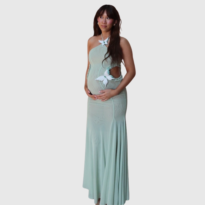 Kaylani | Women's Butterfly Cut-Out Maxi Wedding Guest Dress