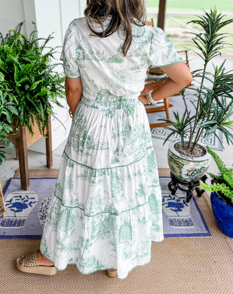 Nova - Toile Print Maxi Dress