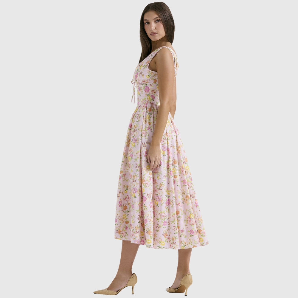 Michelle | Women's Floral Sleeveless Midi Spring Dress