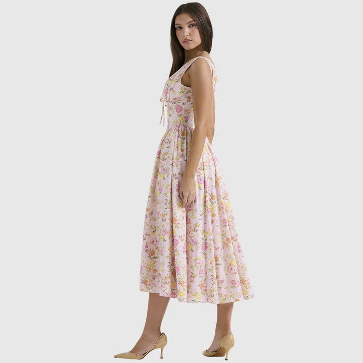 Michelle | Women's Floral Sleeveless Midi Spring Dress