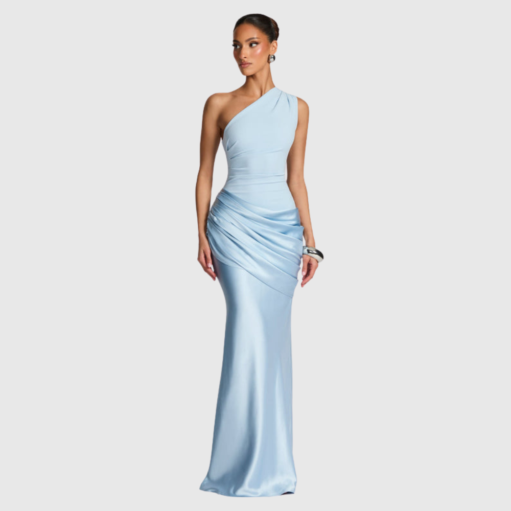 Ophelia | Women's One-Shoulder Maxi Wedding Guest Dress