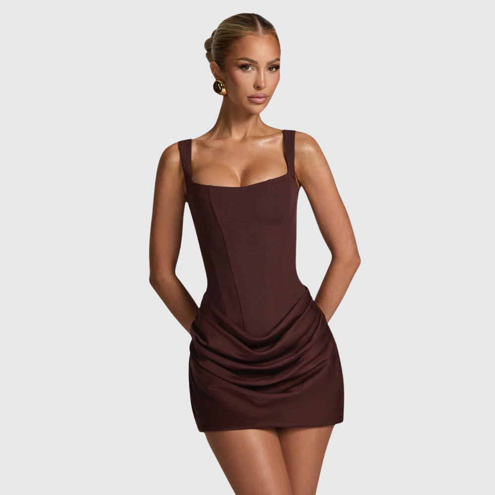 Orchidée – The Draped Corset Mini Dress