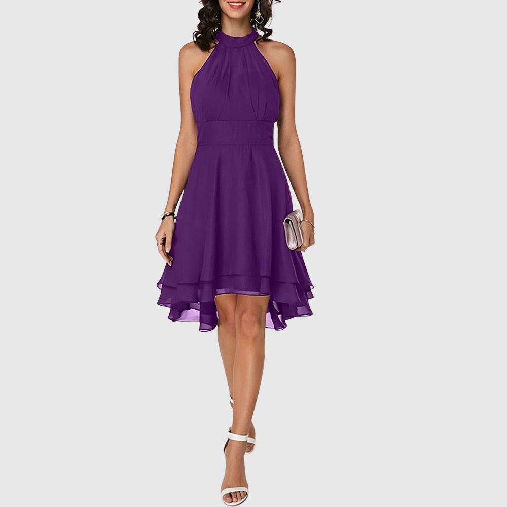 Women’s Halter Cocktail Party Midi Dress