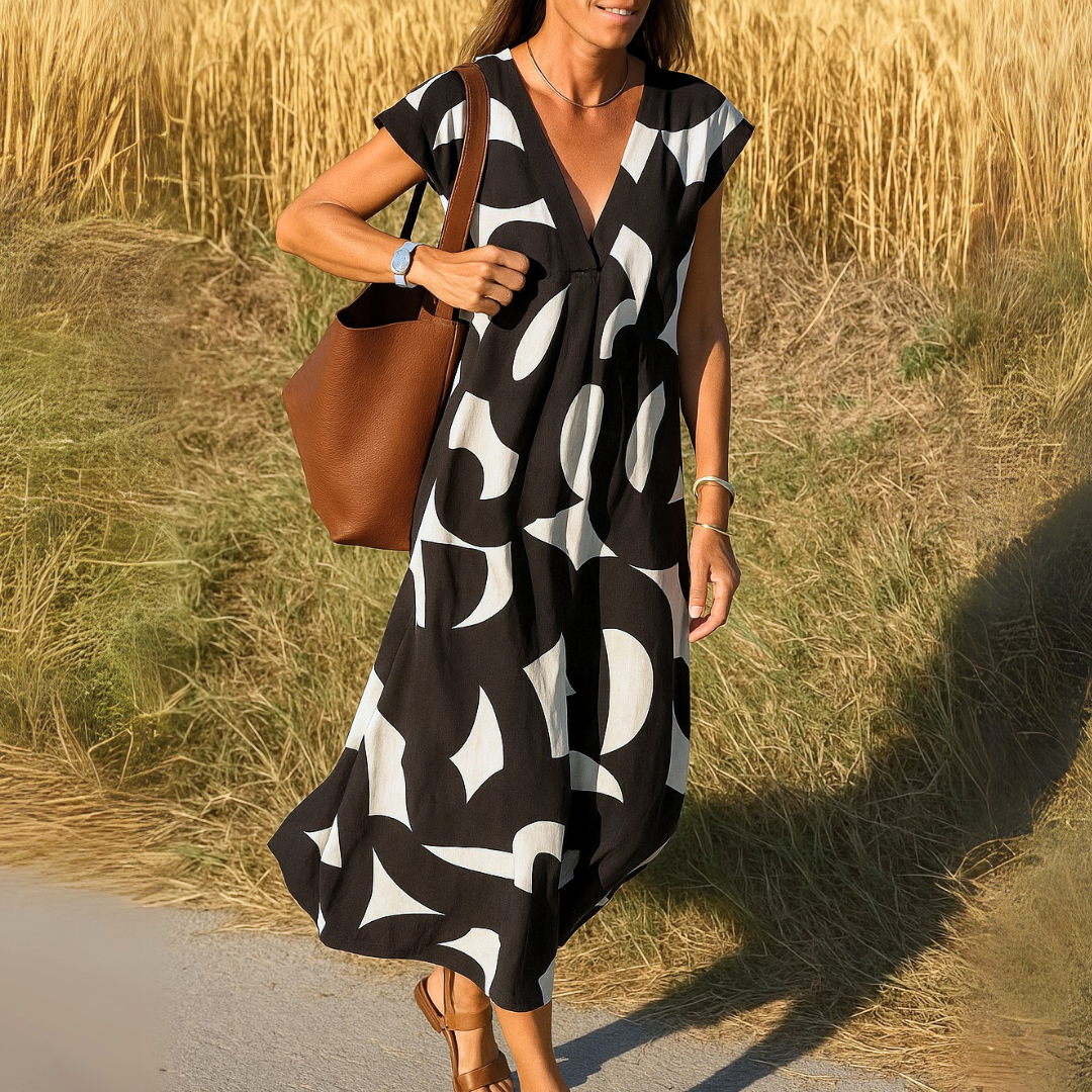 Riley - V-Neck Midi Dress