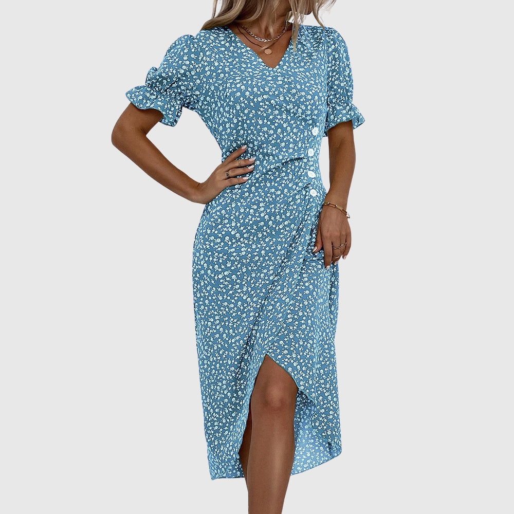 Charlene™ | Fresh Bloom V-Neck Dress