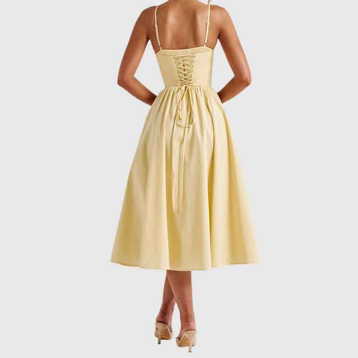 Miranda Midi Dress - Lemon