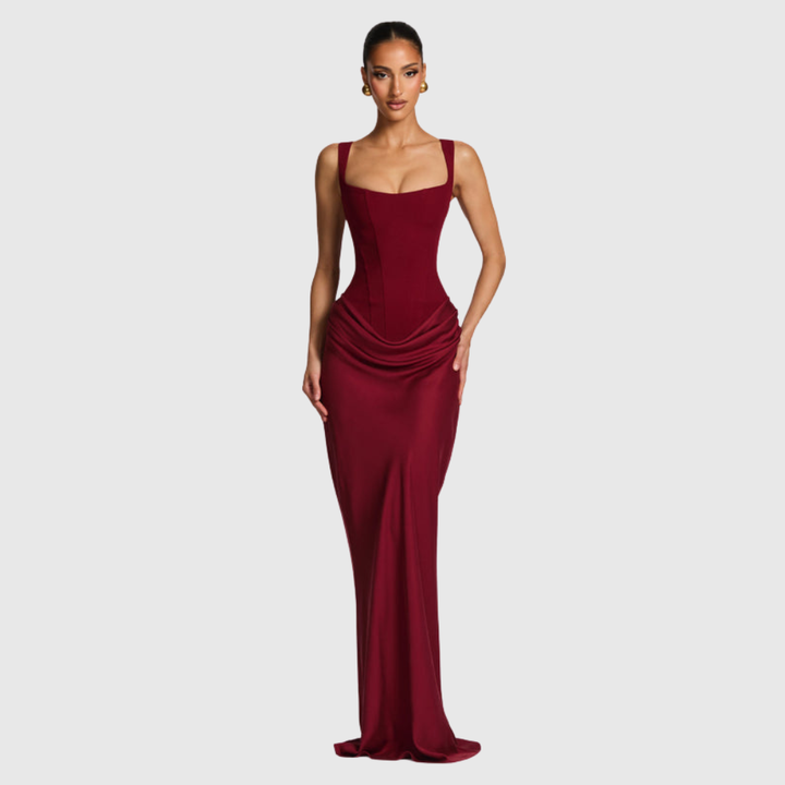 Alina | Women's Sleeveless Bodycon Corset Maxi Wedding Guest Dress