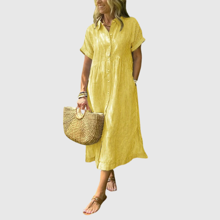 Corinne™ | Striped Button-Up Shirt