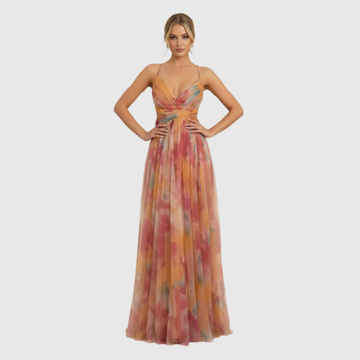 Angela | Women's Romantic Sleeveless Maxi Wedding Guest Dress